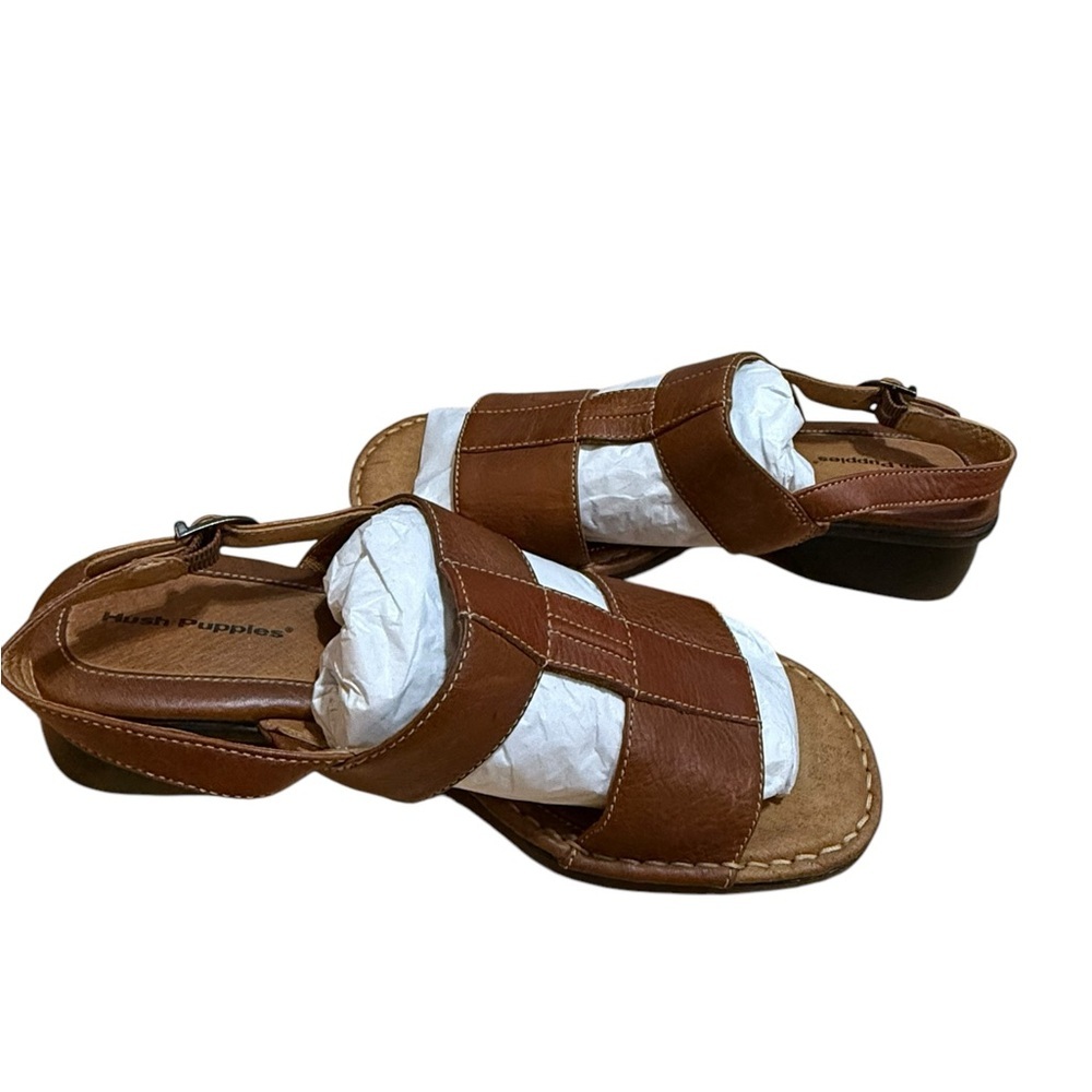 Hush Puppies Brown Leather Sandals - Picture 3 of 13